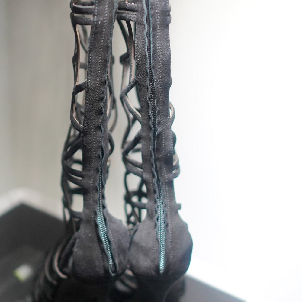 Dsquared2 Runway SS2015 Laser Cut Suede Gladiator Boots - Picture 6 of 8